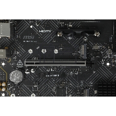 Материнская плата MSI PRO B550M-B, AM4, AMD B550, 2xDDR4 (до 64 ГБ), 4xSATA, 2xM.2 (PCIe 4.0/3.0), 1xPCIe 4.0 x16, 1xPCIe x1, 1xHDMI, 1xDP, 1x1Gb LAN, 4xUSB-A 5Gbps, 2xUSB-A 2.0, 1xPS/2, 3x3.5 мм, 7.1, чёрный, mATX