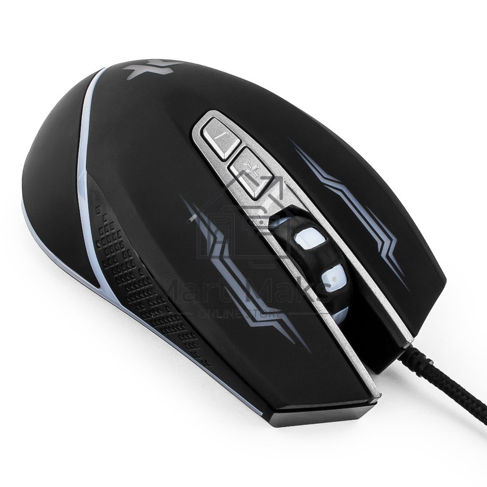 Мышь проводная Гарнизон GM-730G черный, 3200 dpi, USB, кнопки - 7