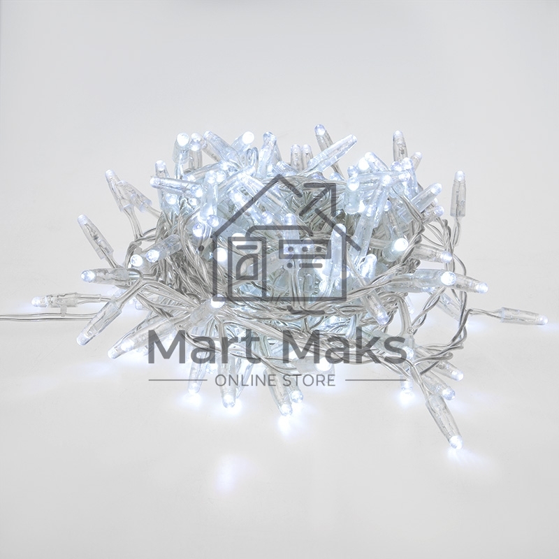 Гирлянда «Кластер» 10 м, 400 LED, прозрачный ПВХ, IP65, соединяемая, цвет свечения белый NEON-NIGHT