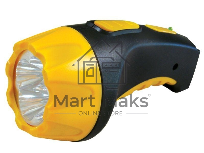 Фонарь LED 3804 (аккум 220В черн/жел. 4 LED; SLA пласт. короб) Ultraflash 9215