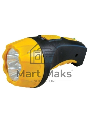 Фонарь LED 3804 (аккум 220В черн/жел. 4 LED; SLA пласт. короб) Ultraflash 9215