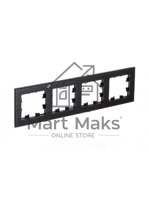 Рамка 4-м AtlasDesign Nature металл оникс SchE ATN312304