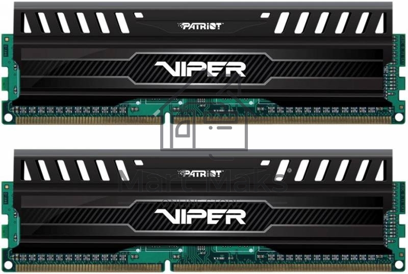 Оперативная память Patriot Viper 3, DDR3, 8GB (2x4 GB), 1600 MHz, CL9, DIMM, радиатор, черный