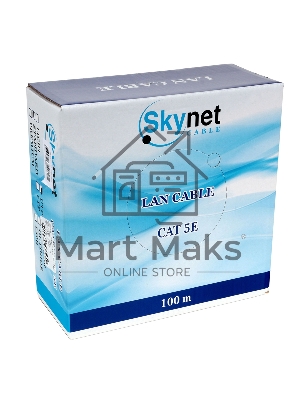 Кабель SkyNet Standart UTP indoor 4x2x0,48, медный, FLUKE TEST, кат.5e, однож., 100 м, box, серый