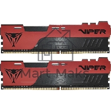 Оперативная память Patriot Viper Elite II, DDR4, 16GB (2x8 GB), 3200 MHz, CL18, DIMM, радиатор, красный, черный