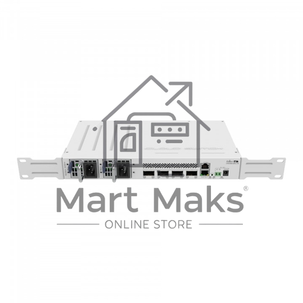 Коммутатор Mikrotik CRS504-4XQ-IN, 1x10Base-T/100Base-TX, 4xQSFP28, Switching capacity 800 Gbps