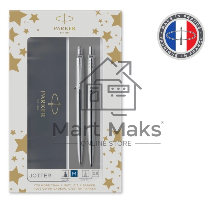 Набор ручек Parker Jotter Core KB61 (CW2093256) Stainless Steel CT, подарочная коробка ручка шариковая/карандаш механический 0.5