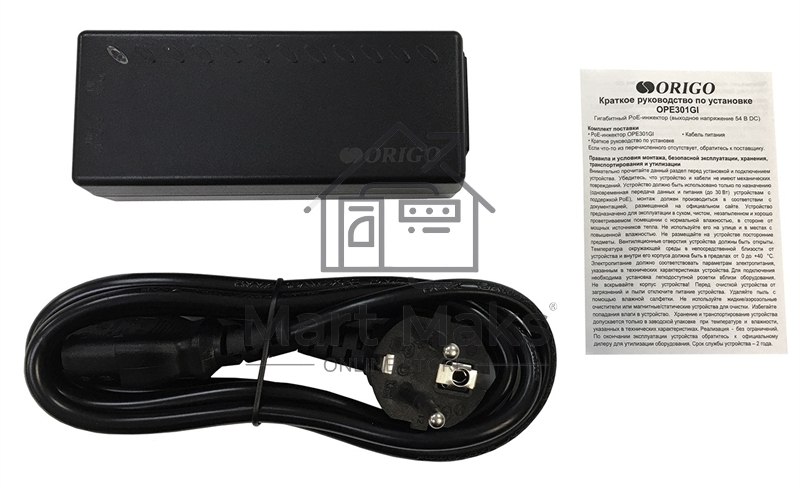 Инжектор PoE Origo OPE301GI 10/100/1000BASE-T 30Вт 100-240В(АС) (OPE301GI/30W/A1A )