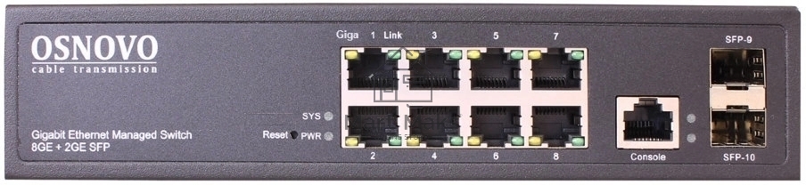 Коммутатор Osnovo SW-70802/L2 управляемый