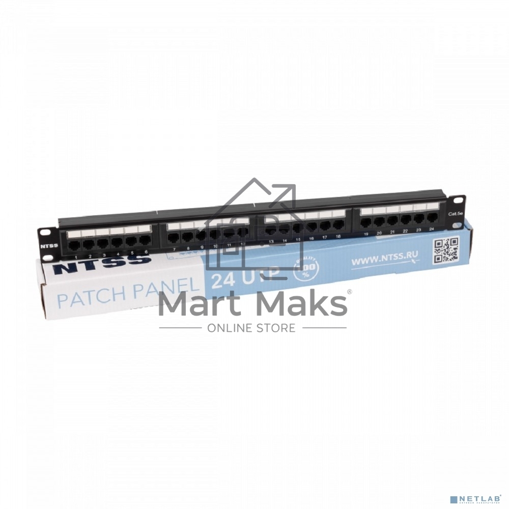 Патч-панель NTSS NTSS-PP-1U-24-UTP-RJ45-5E-D 19