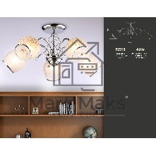 Светильник Ambrella light TR3188/5 CH/CL/FR хром/прозрачный/белый матовый E27/5 max 40W D600*285