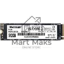 Накопитель SSD Patriot P320, 512Gb, PCIe 3.0 x4, M.2 2280, NVMe, R/W 3000/2200