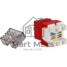 Модуль Lanmaster LAN-OK45U6/180N-RD KeystoneRJ45 кат.6 крас.