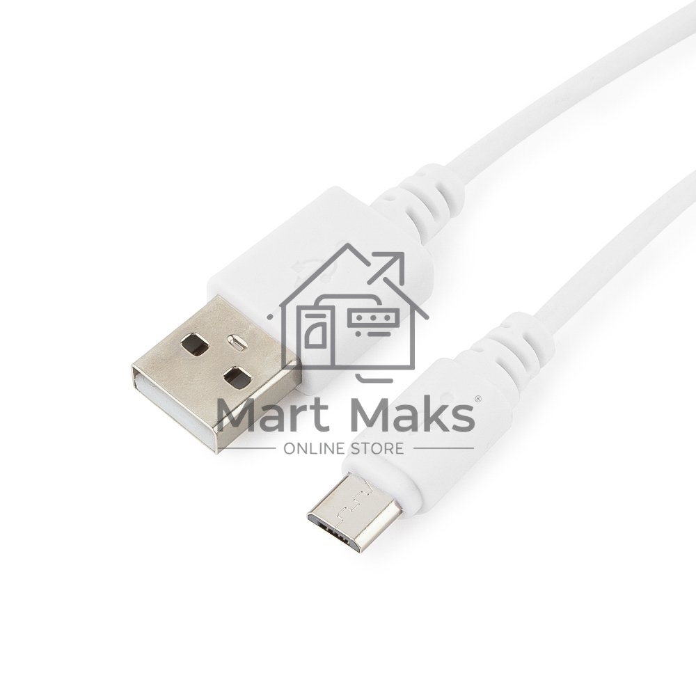Кабель USB 2.0 Pro Cablexpert CC-mUSB2-AMBM-6W, AM/microBM 5P, 1.8м, экран, белый, пакет