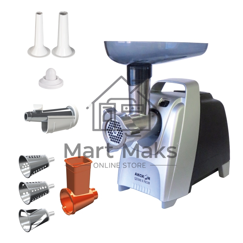 Мясорубка электрическая Аксион М62.02 черный-серебристый