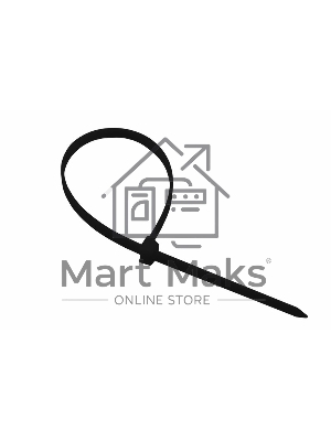 Хомут-стяжка кабельная нейлоновая Rexant 200 x4,8 мм, черная, упаковка 100 шт.