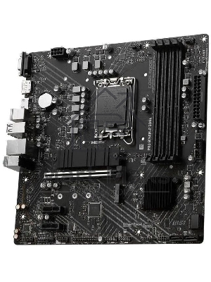 Материнская плата MSI PRO B760M-P DDR4, LGA 1700, Intel B760, 4xDDR4, 4xSATA, 2xM.2, 1xPCIe 4.0 x16, 2xPCIe 3.0 x1, 1xHDMI, 1xDP, 1xVGA, 1x1Gb LAN, 4xUSB-A 2.0, 1xUSB-A 3.2 Gen 1, 1xUSB-C 3.2 Gen 2, 3x3.5 мм, 7.1, mATX