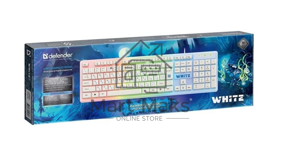 Клавиатура Defender White GK-172 проводная, USB, белый