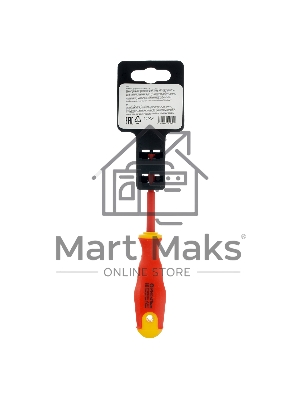 Отвертка диэлектрическая PH0 х 75 мм, до 1000 В, двухкомпонентная рукоятка Сибртех