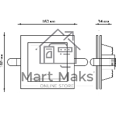Светильник Glass кв 12W 900lm 3000K 220-240V IP20 монт Ø118х118 160x160x30 с дек стек LED