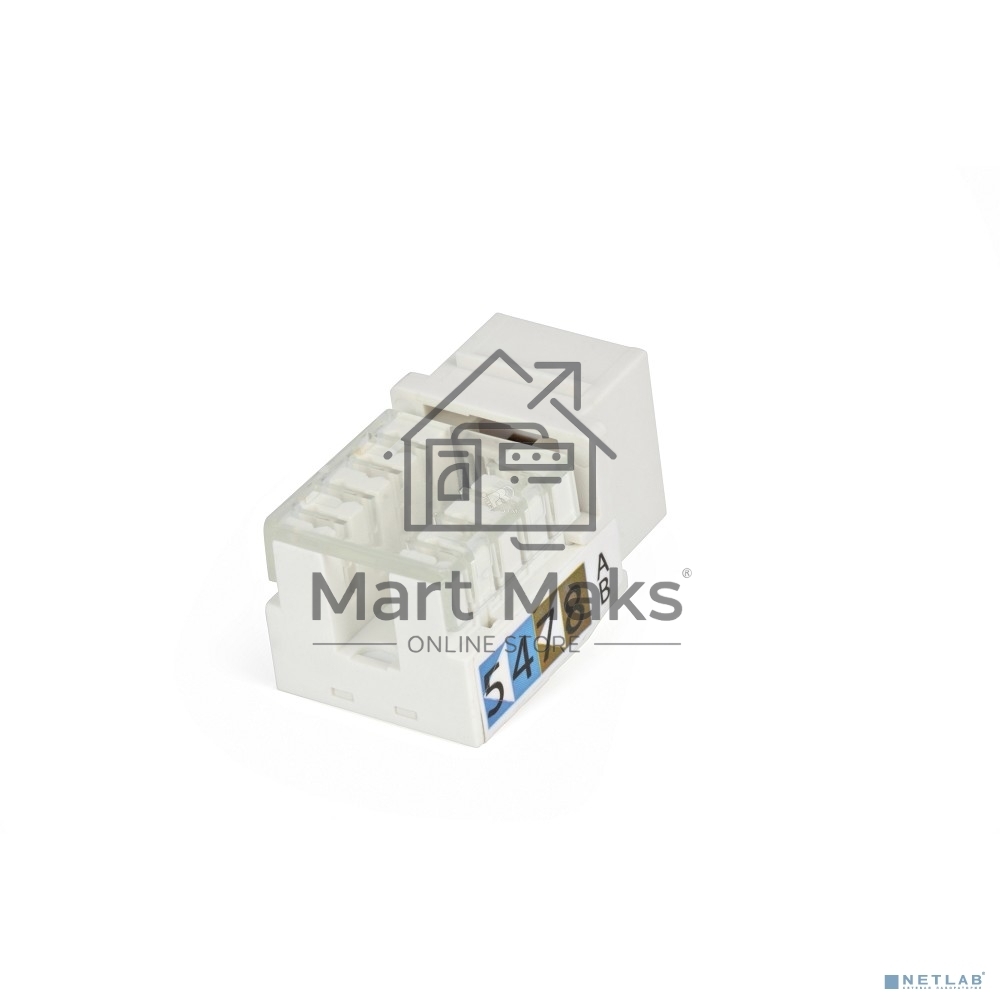 Вставка Keystone Jack Hyperline KJ9-8P8C-C6-90-WH RJ-45(8P8C), категория 6, белая