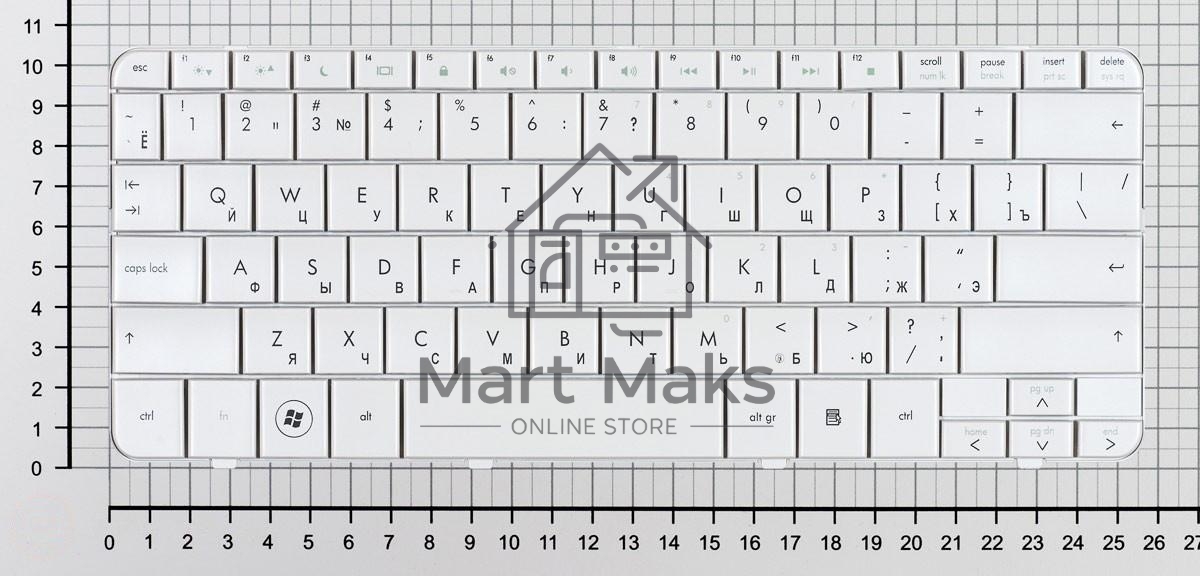 Клавиатура для ноутбука HP Pavilion DV2-1000 DV2-1100 DV2-1200 белая