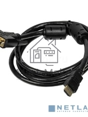 Кабель DVI Buro HDMI19 (m)/DVI-D(m) 1.8м феррит.кольца Позолоченные контакты