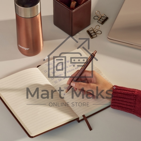 Ручка шариковая Parker IM Monochrome K328 (2190514) Burgundy PVD M, синие чернила, подарочная коробка