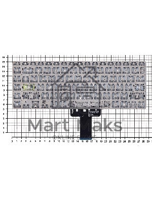 Клавиатура для ноутбука Asus K413JA черная с подсветкой