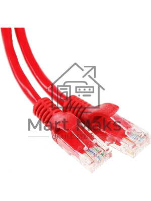 Патч-корд Premier PP12-3M/R 1000Гбит/с UTP 4 пары cat.5E CCA molded 3м красный RJ-45 (m)-RJ-45 (m)