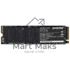 Накопитель SSD Digma Mega S3 DGSM3001TS33T, 1Tb, PCIe 3.0 x4, M.2 2280, NVMe, R/W 2130/1720