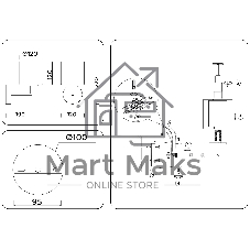 Настенный светильник Ambrella light LH56015 BS/FR латунь/белый матовый E14 max 40W 190*120*220