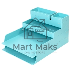 Органайзер настольный Deli ENS001blue Nusign синий, пластик