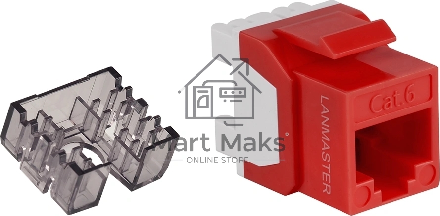 Модуль Lanmaster LAN-OK45U6/180N-RD KeystoneRJ45 кат.6 крас.