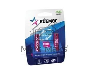 Аккумулятор КОСМОС KOCR03NIMH(1100MAH)R03 NiMn 1100мАч (блист.2шт.) Цена за 1шт
