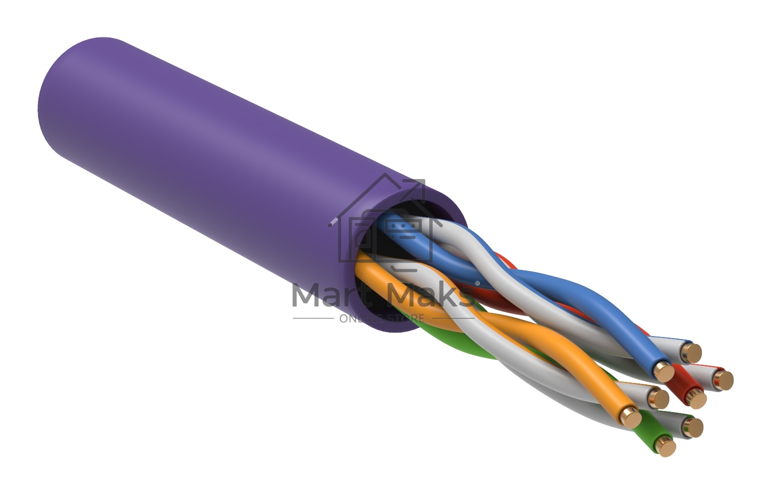 Витая пара ITK LC1-C5E04-126 U/UTP кат.5E 4x2x24AWG LSZH фиолетовый (305м)