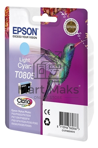 Картридж струйный Epson C13T08054011 светло-голубой для Epson St Ph P50/PX660/PX720WD (330стр.)