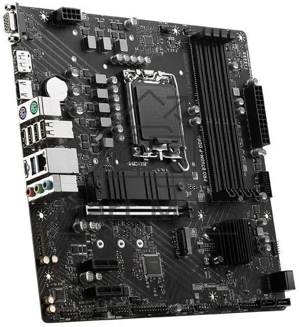 Материнская плата MSI PRO B760M-P DDR4, LGA 1700, Intel B760, 4xDDR4, 4xSATA, 2xM.2, 1xPCIe 4.0 x16, 2xPCIe 3.0 x1, 1xHDMI, 1xDP, 1xVGA, 1x1Gb LAN, 4xUSB-A 2.0, 1xUSB-A 3.2 Gen 1, 1xUSB-C 3.2 Gen 2, 3x3.5 мм, 7.1, mATX
