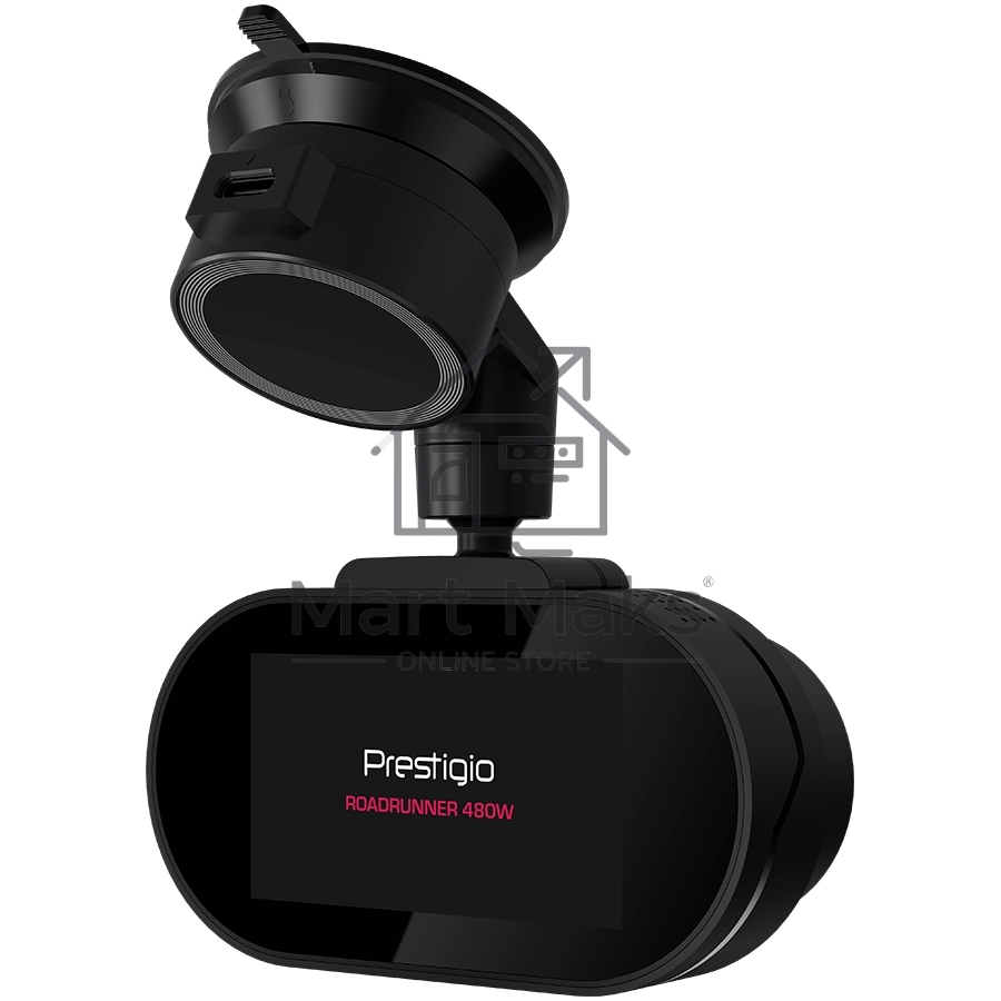 Видеорегистратор Prestigio RoadRunner 480W, 3.0'' IPS (854x480) touch screen display, UHD 4K 3840x2160@30fps, Mstar SSC8629Q, 8 MP CMOS Sony Starvis IMX415 image sensor, 8 MP camera, 140° Viewing Angle, Wi-Fi, USB Type-C, Supercapacitor, Night Vision, Mot
