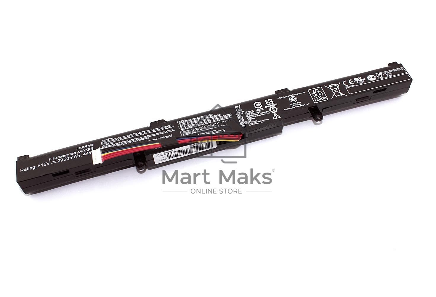 Аккумуляторная батарея для ноутбука Asus X450J 15V 44Wh черный