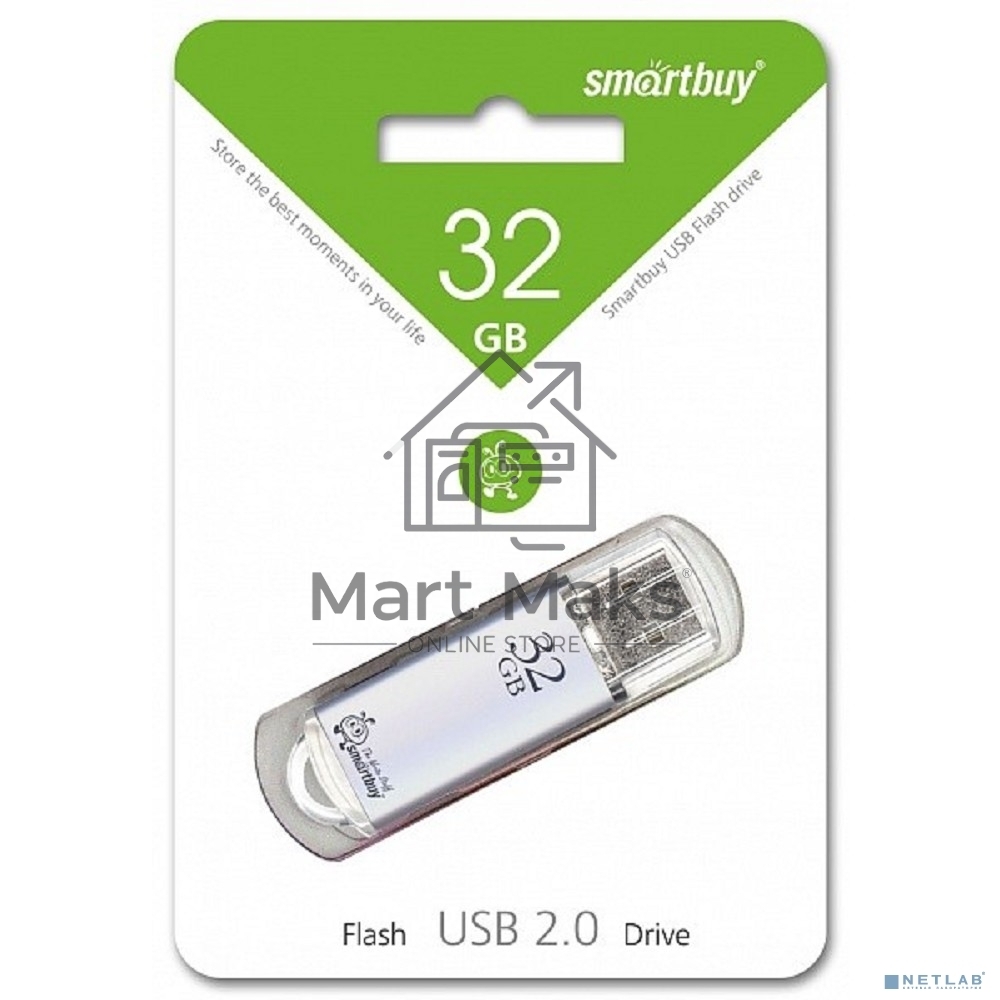 Флешка USB R/W R/W SmartBuy 16Gby V-Cut Silver