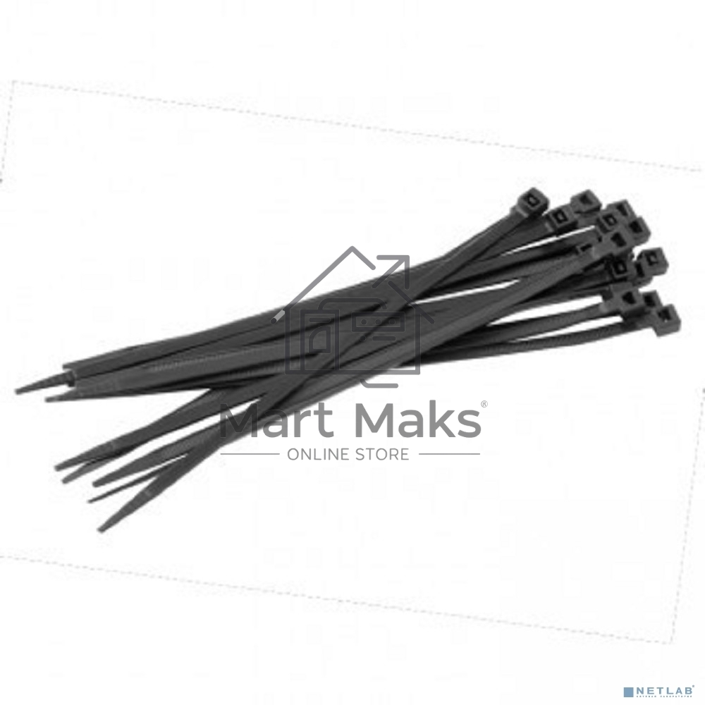 Хомут кабельный 4.8х250 нейл. черный (уп.100шт) EKF plc-cb-4.8x250