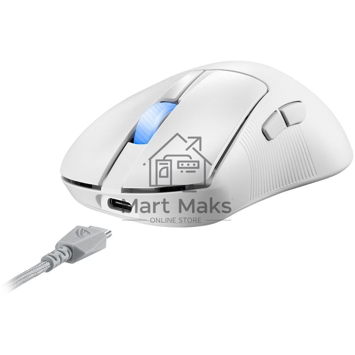 Мышь беспроводная/проводная ASUS ROG Keris II Ace белый, 42000 dpi, радиоканал, Bluetooth, USB, кнопки - 6
