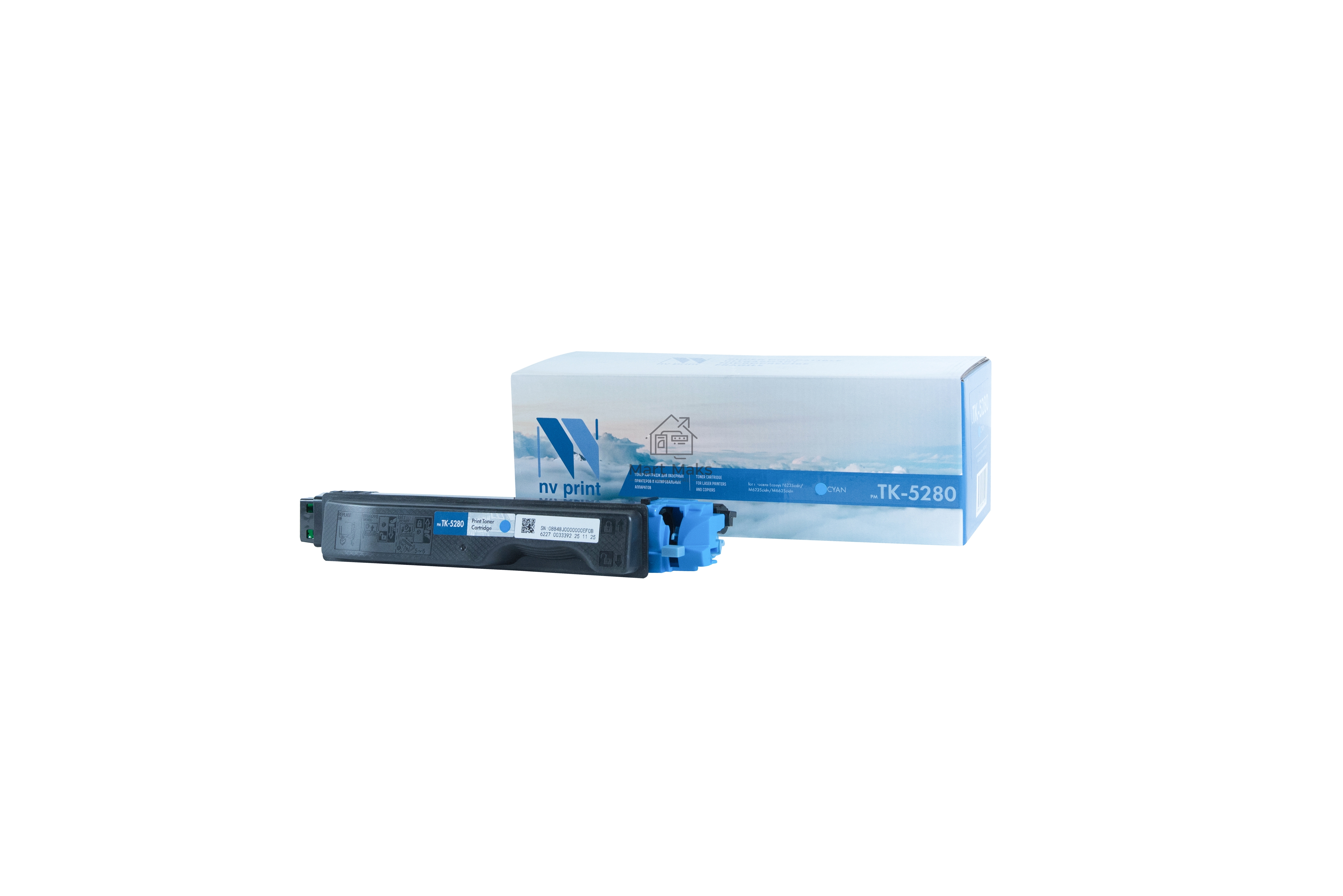 Картридж лазерный NVP совместимый NV-TK-5280 Голубой для Kyocera Ecosys P6235cdn/M6235cidn/M6635cidn (11000k)