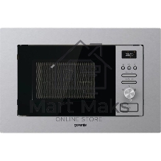 Микроволновая печь встраиваемая Gorenje BMI201AG1X нержавеющая сталь, 20 л, 800 Вт, переключатели - поворотный механизм/кнопки