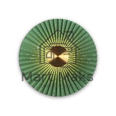 Настенный светильник Ambrella light LH72649 BK/GR латунь/зеленый 6W 3000K D300*100