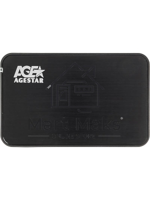 Внешний корпус для HDD AgeStar 3UB2A8-6G SATA алюминий черный 2.5