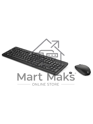 Комплект клавиатура+мышь HP 230 беспроводной, USB, чёрный