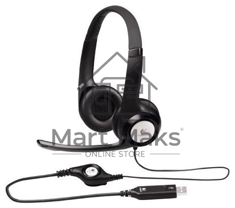 Гарнитура Logitech Headset Logitech H390 USB черный
