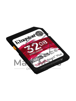 Флеш карта SDHC 32Gb Kingston SDHC, UHS-I Class U3 V90, чтение: 300Мб/с, запись: 260Мб/с SDR2/32Gb